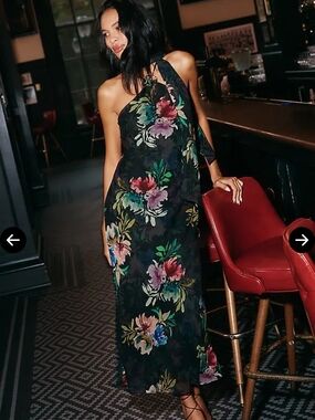 By Anthropologie Hardware Halter Scarf Slip Maxi Dress